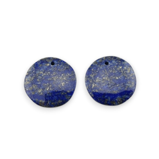 Lapis lazuli para kaboszonów z dziurką fi 19 mm nr R43