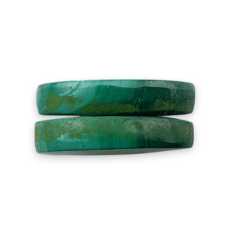 Malachit para kaboszonów z dziurką 18x12 mm nr R56