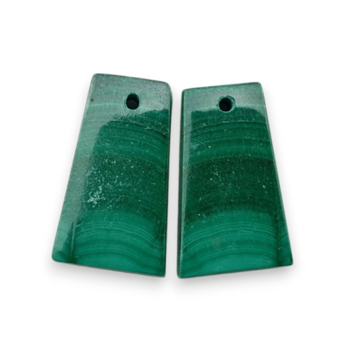 Malachit para kaboszonów z dziurką 19x11 mm nr R52 Malachit para kaboszonów z dziurką 19x11 mm nr R52