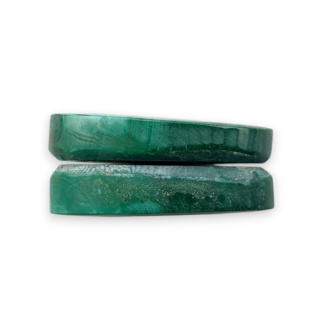 Malachit para kaboszonów z dziurką 20x11 mm nr R83