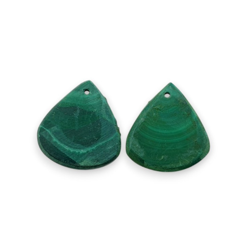 Malachit para kaboszonów z dziurką 20x19 mm nr R59 Malachit para kaboszonów z dziurką 20x19 mm nr R59