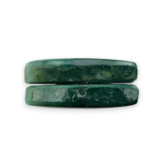 Malachit para kaboszonów z dziurką 21x12 mm nr R71
