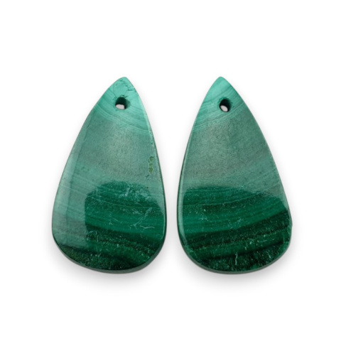 Malachit para kaboszonów z dziurką 22x13 mm nr R50 Malachit para kaboszonów z dziurką 22x13 mm nr R50