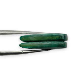 Malachit para kaboszonów z dziurką 22x13 mm nr R50