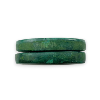 Malachit para kaboszonów z dziurką 22x14 mm nr R62