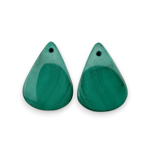 Malachit para kaboszonów z dziurką 22x16 mm nr R57 Malachit para kaboszonów z dziurką 22x16 mm nr R57