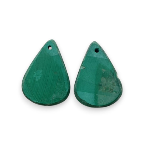 Malachit para kaboszonów z dziurką 22x16 mm nr R57 Malachit para kaboszonów z dziurką 22x16 mm nr R57