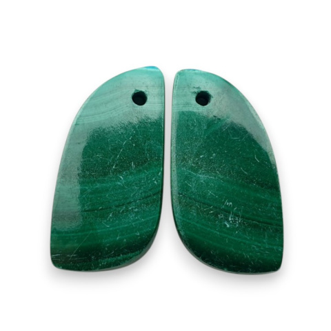 Malachit para kaboszonów z dziurką 23x11 mm nr R69 Malachit para kaboszonów z dziurką 23x11 mm nr R69