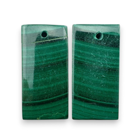 Malachit para kaboszonów z dziurką 23x11 mm nr R76 Malachit para kaboszonów z dziurką 23x11 mm nr R76