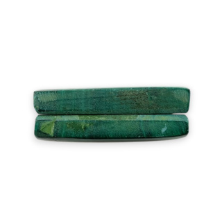 Malachit para kaboszonów z dziurką 23x11 mm nr R76