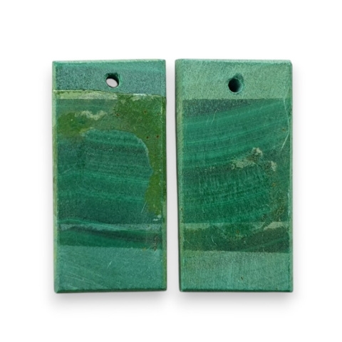 Malachit para kaboszonów z dziurką 23x11 mm nr R76 Malachit para kaboszonów z dziurką 23x11 mm nr R76