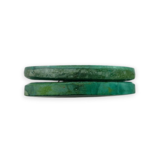 Malachit para kaboszonów z dziurką 23x12 mm nr R63