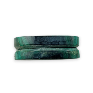 Malachit para kaboszonów z dziurką 23x12 mm nr R68