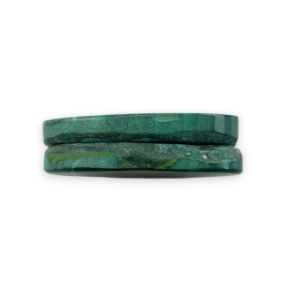 Malachit para kaboszonów z dziurką 23x13 mm nr R51