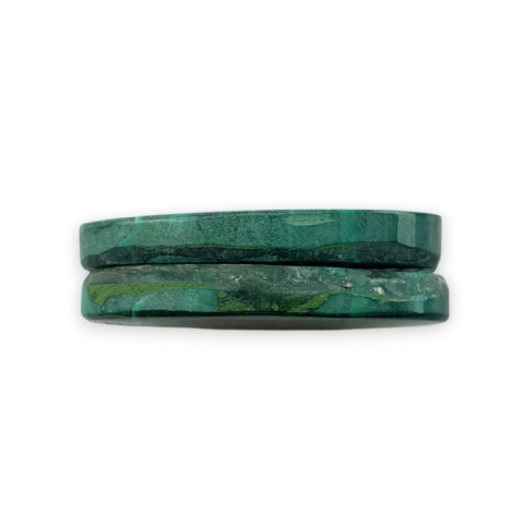 Malachit para kaboszonów z dziurką 23x13 mm nr R51