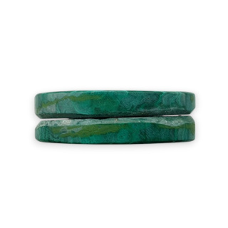 Malachit para kaboszonów z dziurką 24x10 mm nr R82