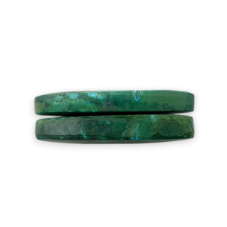 Malachit para kaboszonów z dziurką 24x11 mm nr R64