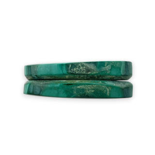 Malachit para kaboszonów z dziurką 24x11 mm nr R78