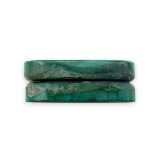 Malachit para kaboszonów z dziurką 25x13 mm nr R79
