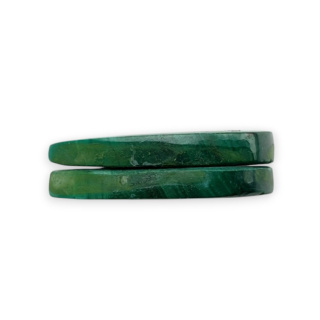 Malachit para kaboszonów z dziurką 25x14 mm nr R65