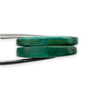 Malachit para kaboszonów z dziurką 25x14 mm nr R80