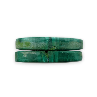 Malachit para kaboszonów z dziurką 25x14 mm nr R85