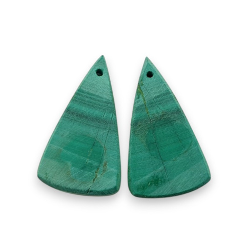 Malachit para kaboszonów z dziurką 28x16 mm nr R53 Malachit para kaboszonów z dziurką 28x16 mm nr R53