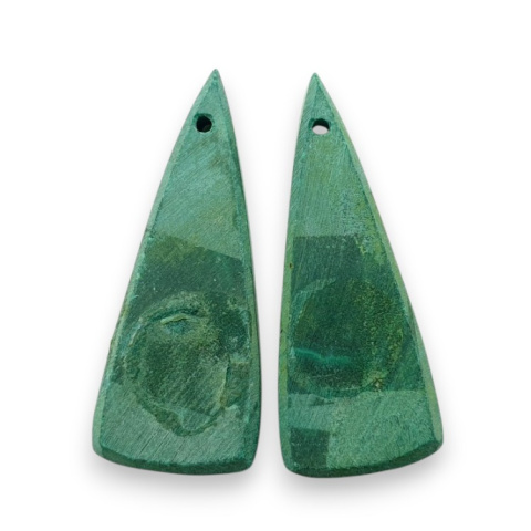 Malachit para kaboszonów z dziurką 32x13 mm nr R72 Malachit para kaboszonów z dziurką 32x13 mm nr R72