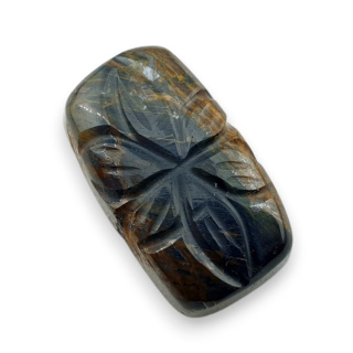Tygrysie oko niebieskie kaboszon carving 23x13 mm nr 118
