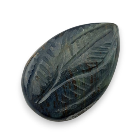 Tygrysie oko niebieskie kaboszon carving 23x15 mm nr 112 Tygrysie oko niebieskie kaboszon carving 23x15 mm nr 112