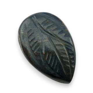 Tygrysie oko niebieskie kaboszon carving 23x15 mm nr 112