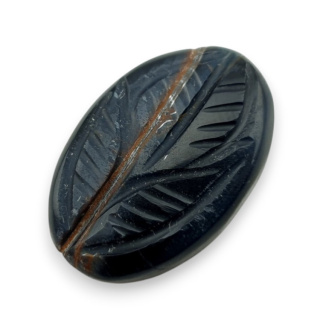Tygrysie oko niebieskie kaboszon carving 24x16 mm nr 140