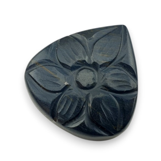 Tygrysie oko niebieskie kaboszon carving 25x24 mm nr 87
