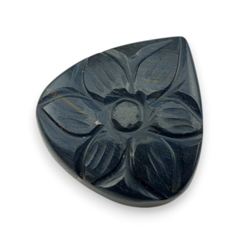 Tygrysie oko niebieskie kaboszon carving 25x24 mm nr 87 Tygrysie oko niebieskie kaboszon carving 25x24 mm nr 87