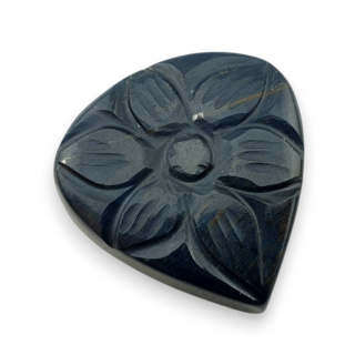 Tygrysie oko niebieskie kaboszon carving 25x24 mm nr 87