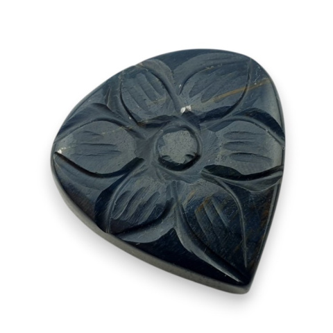 Tygrysie oko niebieskie kaboszon carving 25x24 mm nr 87 Tygrysie oko niebieskie kaboszon carving 25x24 mm nr 87