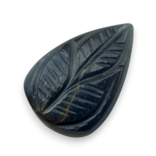 Tygrysie oko niebieskie kaboszon carving 26x18 mm nr 93