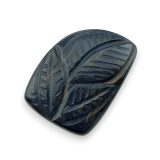 Tygrysie oko niebieskie kaboszon carving 26x19 mm nr 109