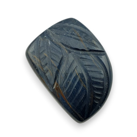 Tygrysie oko niebieskie kaboszon carving 26x19 mm nr 109 Tygrysie oko niebieskie kaboszon carving 26x19 mm nr 109