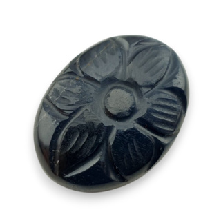 Tygrysie oko niebieskie kaboszon carving 26x19 mm nr 125
