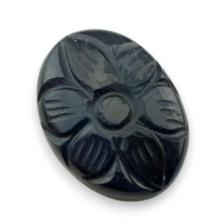 Tygrysie oko niebieskie kaboszon carving 26x19 mm nr 125