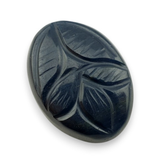 Tygrysie oko niebieskie kaboszon carving 26x19 mm nr 144