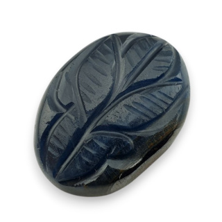 Tygrysie oko niebieskie kaboszon carving 26x19 mm nr 94