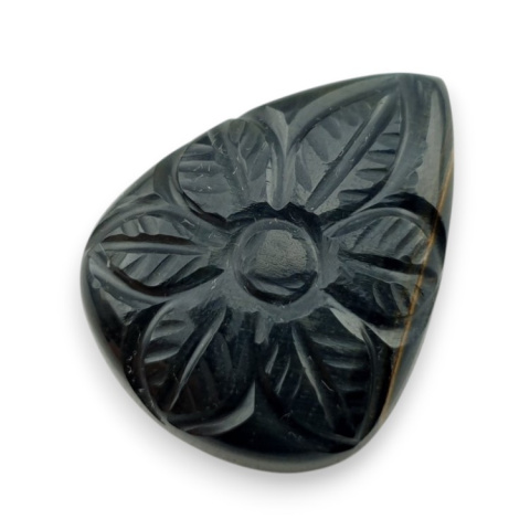 Tygrysie oko niebieskie kaboszon carving 26x20 mm nr 147 Tygrysie oko niebieskie kaboszon carving 26x20 mm nr 147