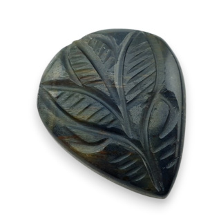 Tygrysie oko niebieskie kaboszon carving 26x22 mm nr 137