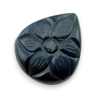 Tygrysie oko niebieskie kaboszon carving 26x22 mm nr 91