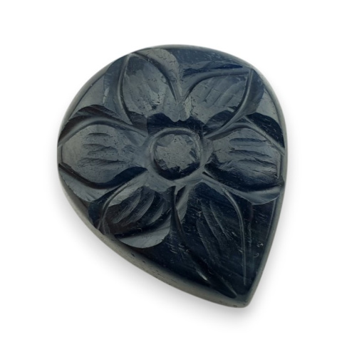 Tygrysie oko niebieskie kaboszon carving 26x22 mm nr 91 Tygrysie oko niebieskie kaboszon carving 26x22 mm nr 91