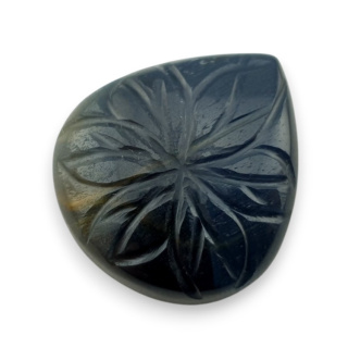 Tygrysie oko niebieskie kaboszon carving 26x24 mm nr 102