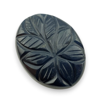 Tygrysie oko niebieskie kaboszon carving 27x20 mm nr 123