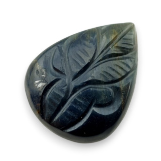 Tygrysie oko niebieskie kaboszon carving 27x21 mm nr 124